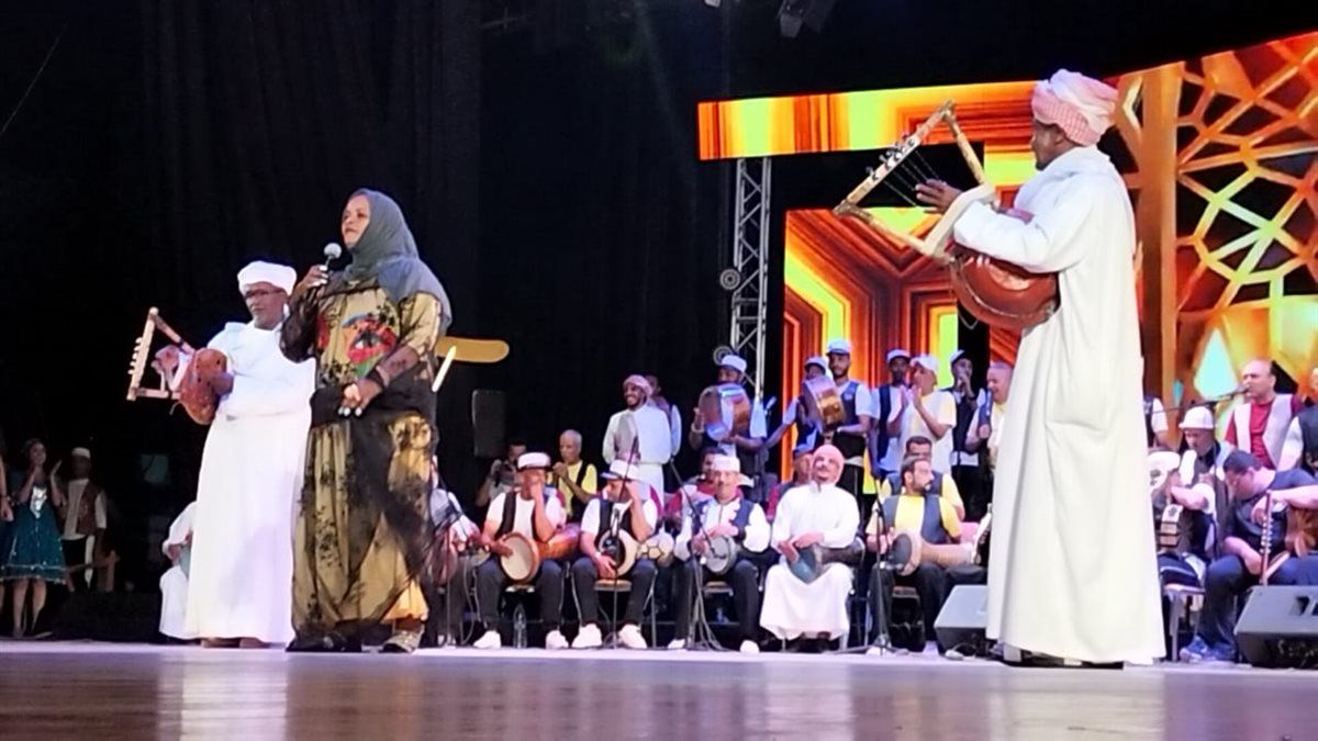 جانب من فاعليات حفل افتتاح الملتقى، فيتو