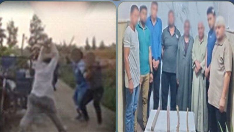 مشاجرة بالعصي بسبب