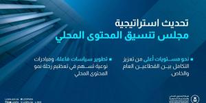  هيئة المحتوى المحلي والمشتريات الحكومية تُطلق استراتيجية مجلس تنسيق المحتوى المحلي المحدثة