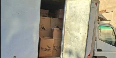 التحفظ علي 36 ألف علبة سجائر و700 عبوة معسل مجهولة المصدر بالفيوم