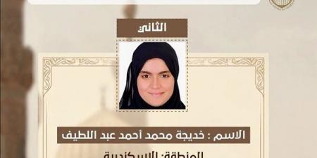 خديجة ابنة الإسكندرية الثانية بالشهادة الثانوية: كنت بذاكر طول اليوم وأتمنى الحصول على الماجستير والدكتوراه