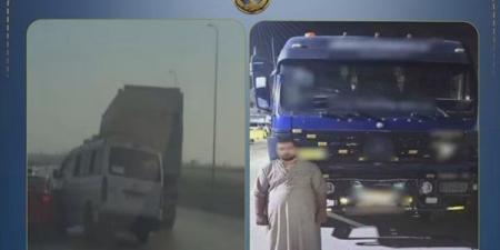 بدأت بفيديو على الطريق، قصة نهاية سائق مقطورة متهور اصطدم بعدة سيارات في الإسكندرية