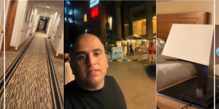 ركض من الخوف، سائح يوثق لحظة وقوع زلزال مصر اليوم داخل فندق بالقاهرة (فيديو)