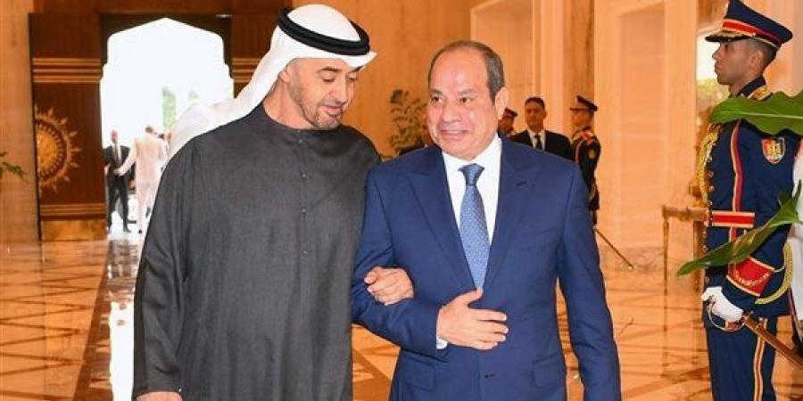 9 صور ترصد زيارة بن زايد للقاهرة ولقاء السيسي