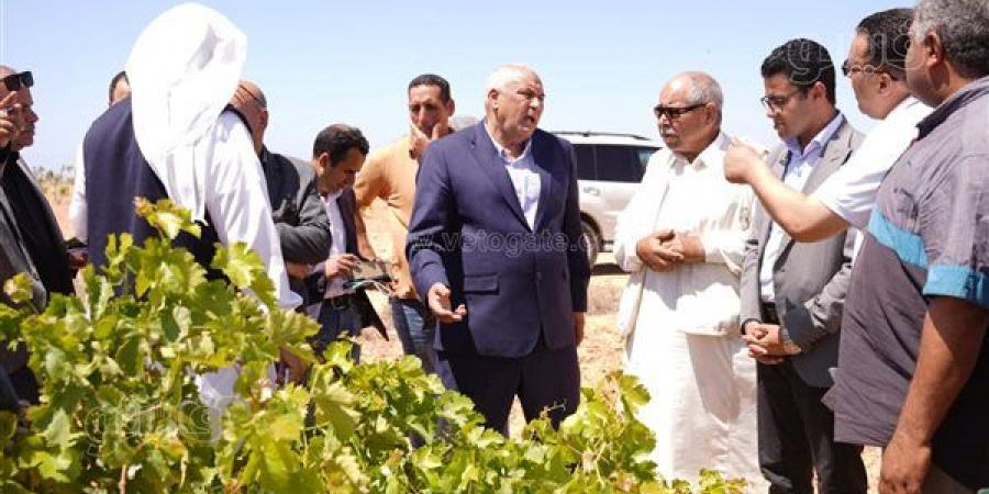 محافظ مطروح يتفقد مزرعة نموذجية ببراني تعتمد على تحلية مياه الآبار
