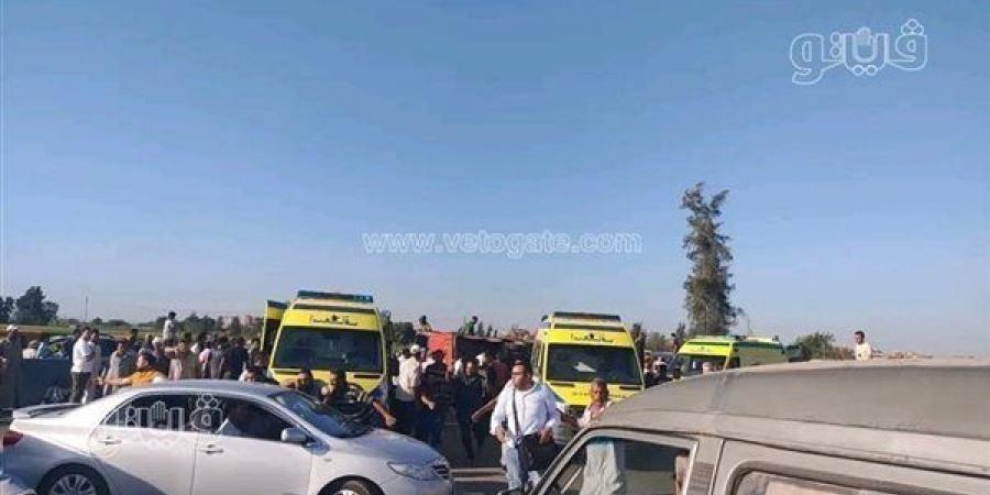إصابة 9 عمال في انقلاب ميكروباص على الطريق الإقليمي بالشرقية